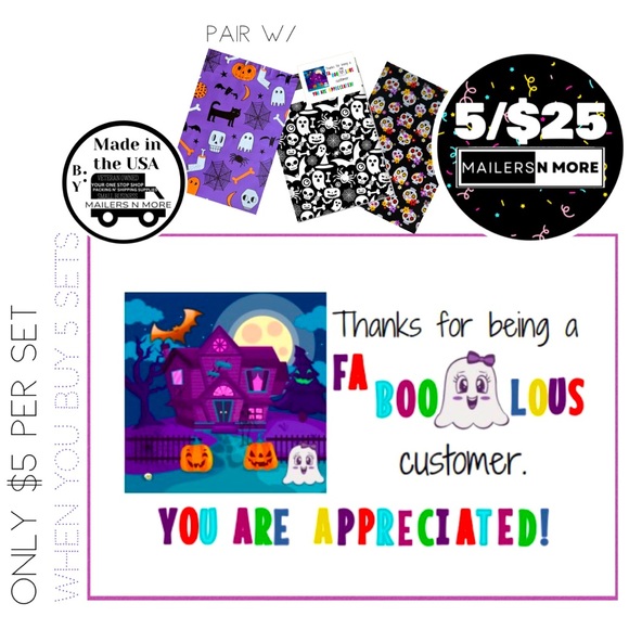 Thank You Cards FABOOLOUS Customer FALL boo 👻 - Picture 1 of 1